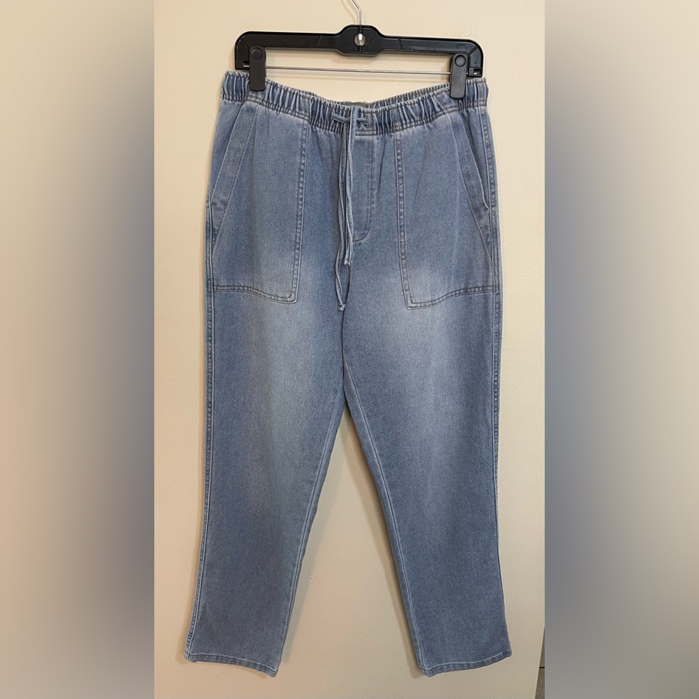 Berkley Jensen Women’s Joggers Denim High Rise Relaxed Pull On Pant Sz Medium - Picture 5 of 17